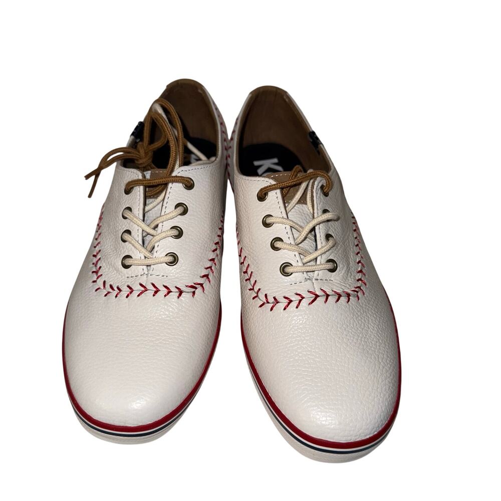 KEDS baseball stitch leather single lace tie up game day shoes 10
